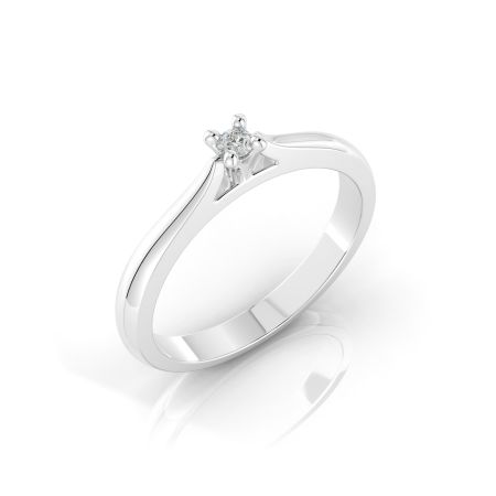Verenički prsten od belog zlata sa dijamantom VPD25-01