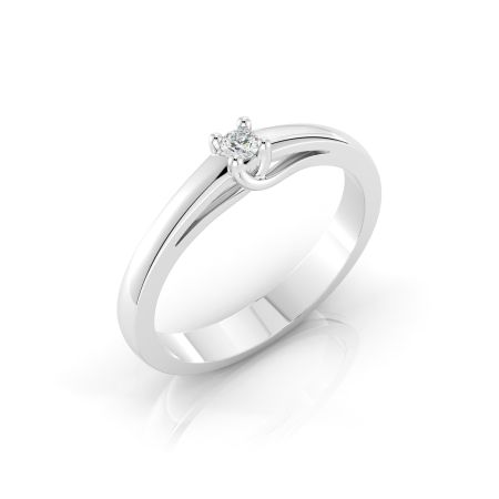 Verenički prsten od belog zlata sa cirkonom VPC41-01