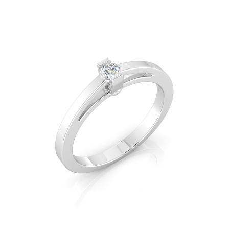 Verenički prsten od belog zlata sa dijamantom VPD47-01