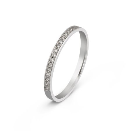 Ženska burma od belog zlata sa dijamantima širine 2 mm ŽBD18-01