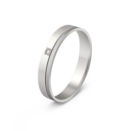 Ženska burma od belog zlata sa cirkonom širine 3 mm ŽBC25-01