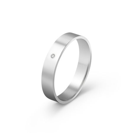 Ženska burma od belog zlata sa dijamantom širine 4 mm ŽBD37-01