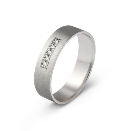 Ženska burma od belog zlata sa dijamantima širine 5 mm ŽBD45-01