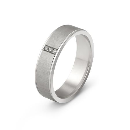 Ženska burma od belog zlata sa dijamantima širine 5 mm ŽBD46-01