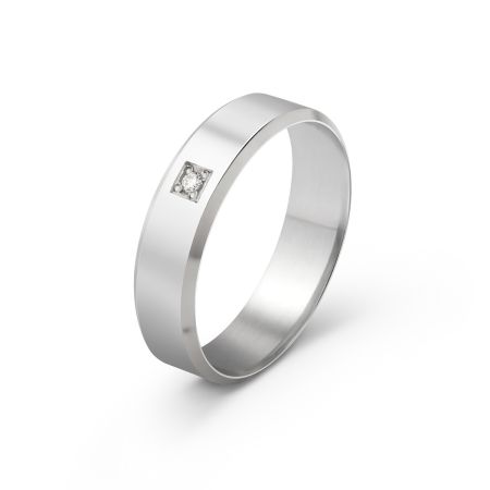 Ženska burma od belog zlata sa dijamantom širine 5 mm ŽBD47-01