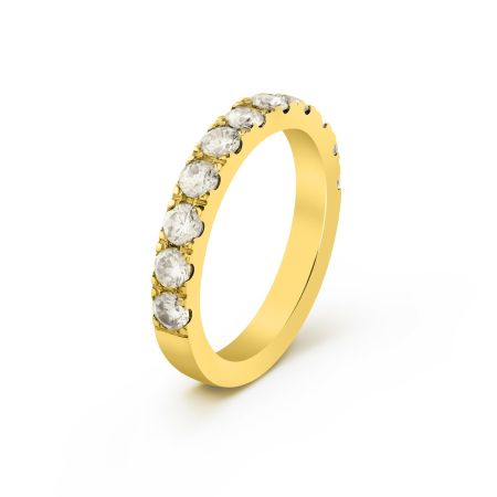 Ženska burma od žutog zlata sa cirkonima širine 3 mm ŽBC59-02