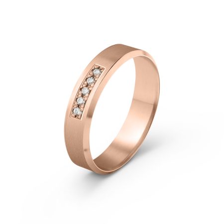 Ženska burma od roze zlata sa cirkonima širine 4.5 mm ŽBC70-03