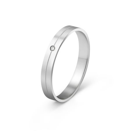 Ženska burma od belog zlata sa cirkonom širine 3 mm ŽBC74-01