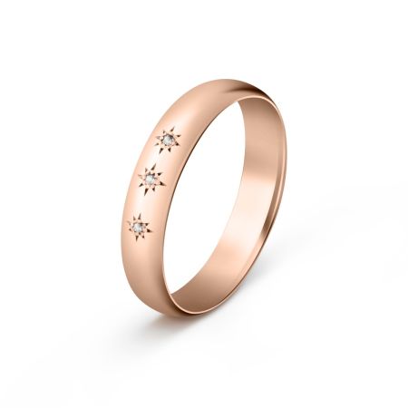 Ženska burma od roze zlata sa cirkonima širine 4 mm ŽBC75-03