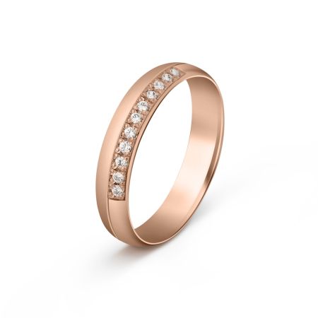 Ženska burma od roze zlata sa cirkonom širine 4 mm ŽBC76-03