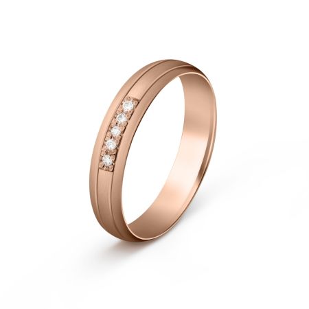 Ženska burma od roze zlata sa cirkonom širine 4 mm ŽBC77-03