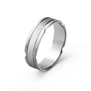 Muška burma od belog zlata širine 6 mm MBK16-01