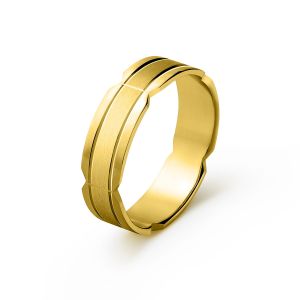 Muška burma od žutog zlata širine 6 mm MBK16-02