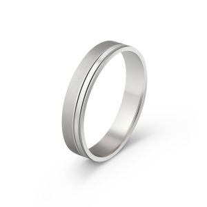 Muška burma od belog zlata širine 4 mm MBK32-01