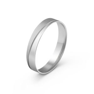 Muška burma od belog zlata širine 4 mm MBK37-01