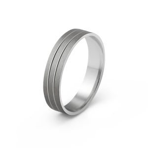 Muška burma od belog zlata širine 5 mm MBK43-01