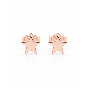 Minđuše zvezdica 6mm od roze zlata MINZ11-03