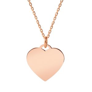 Ogrlica privezak srce od roze zlata OPSDM7-03
