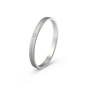 Ženska burma od belog zlata sa cirkonom širine 2 mm ŽBC13-01