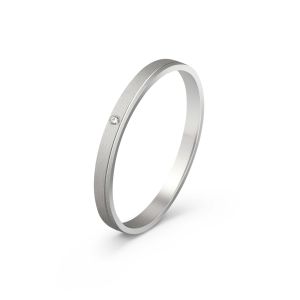 Ženska burma od belog zlata sa cirkonom širine 2 mm ŽBC19-01