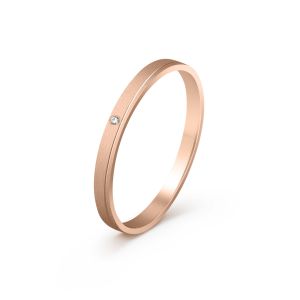 Ženska burma od roze zlata sa cirkonom širine 2 mm ŽBC19-03