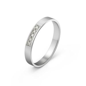 Ženska burma od belog zlata sa dijamantima širine 2.5 mm ŽBD21-01