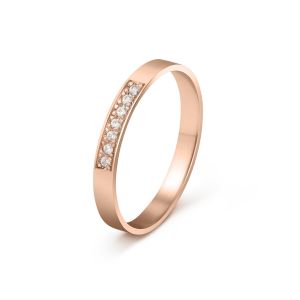 Ženska burma od roze zlata sa cirkonima širine 2.5 mm ŽBC22-03