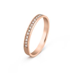Ženska burma od roze zlata sa cirkonima širine 2.5 mm ŽBC23-03