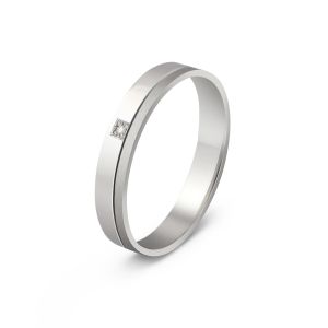 Ženska burma od belog zlata sa cirkonom širine 3 mm ŽBC25-01