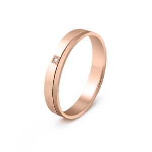 Ženska burma od roze zlata sa dijamantom širine 3 mm ŽBD25-03