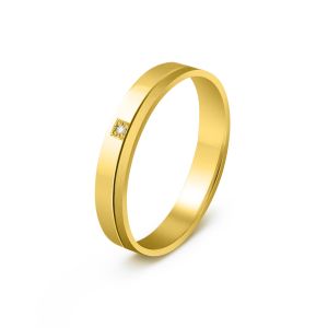 Ženska burma od žutog zlata sa dijamantom širine 3 mm ŽBD25-02