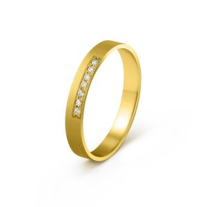 Ženska burma od žutog zlata sa cirkonima širine 3 mm ŽBC28-02