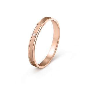 Ženska burma od roze zlata sa dijamantom širine 3 mm ŽBD31-03