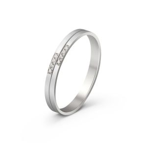 Ženska burma od belog zlata sa dijamantima širine 3 mm ŽBD32-01