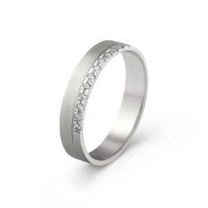 Ženska burma od belog zlata sa dijamantima širine 4 mm ŽBD36-01