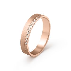 Ženska burma od roze zlata sa dijamantima širine 4 mm ŽBD36-03