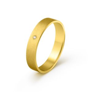 Ženska burma od žutog zlata sa cirkonom širine 4 mm ŽBC38-02