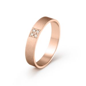 Ženska burma od roze zlata sa cirkonima širine 4 mm ŽBC41-03