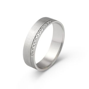 Ženska burma od belog zlata sa dijamantima širine 5 mm ŽBD42-01