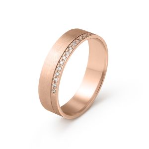 Ženska burma od roze zlata sa cirkonima širine 5 mm ŽBC42-03