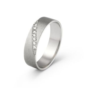 Ženska burma od belog zlata sa dijamantima širine 5 mm ŽBD44-01