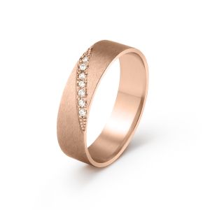 Ženska burma od roze zlata sa cirkonima širine 5 mm ŽBC44-03