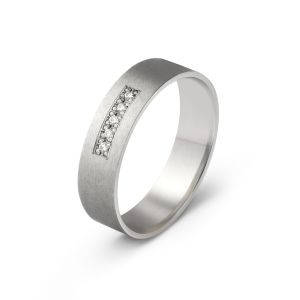 Ženska burma od belog zlata sa cirkonima širine 5 mm ŽBC45-01