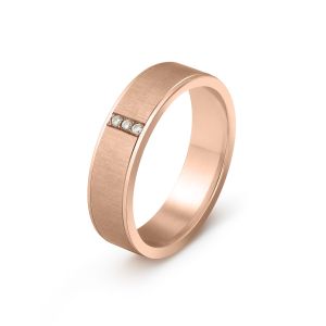Ženska burma od roze zlata sa dijamantima širine 5 mm ŽBD46-03