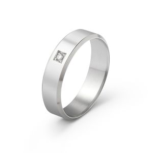 Ženska burma od belog zlata sa cirkonom širine 5 mm ŽBC47-01
