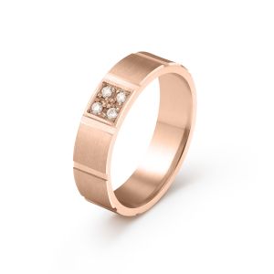 Ženska burma od roze zlata sa cirkonima širine 5 mm ŽBC48-03