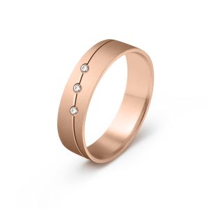 Ženska burma od roze zlata sa dijamantima širine 5 mm ŽBD55-03