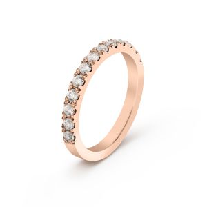 Ženska burma od roze zlata sa dijamantima širine 2.5 mm ŽBD58-03