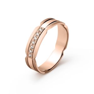 Ženska burma od roze zlata sa cirkonima širine 5 mm ŽBC62-03