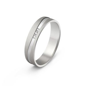 Ženska burma od belog zlata sa dijamantima širine 4.5 mm ŽBD69-01